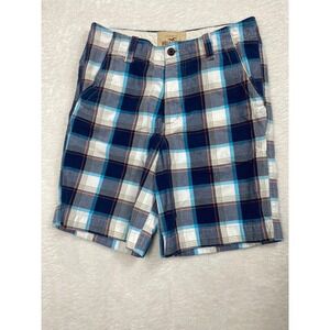 Hollister Plaid Shorts Preppy Men's Casual Blue White Size 32‎